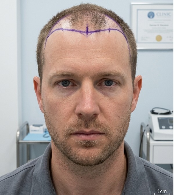 Before PRP & GFC Hair Regrowth Therapy in Ahmedabad